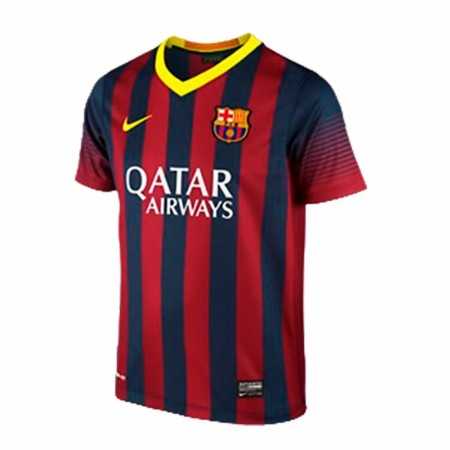 Kurzärmiges Fußball T-Shirt für Männer Qatar Nike FC. Barcelona 2014