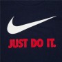 Kurzarm-T-Shirt für Kinder Nike Swoosh Marineblau