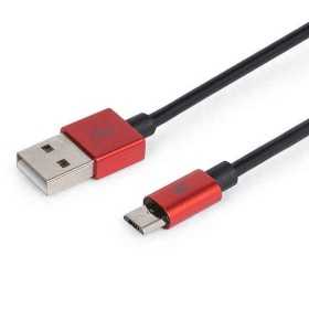 USB-kabel till mikro-USB Maillon Technologique MTPMUR241 Svart Röd 1 m (1 m)