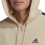 Men’s Zipped Hoodie Adidas Future Icons 3 Bandas Beige