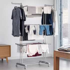Folding Clothes Dryer with Wheels InnovaGoods 24 Bars