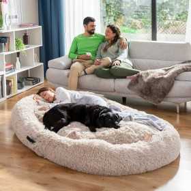 Anti-stress Human Pet Bed Cloft InnovaGoods XXL Beige