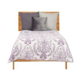 Reversible Bedspread White Purple Multicolour (Refurbished B)